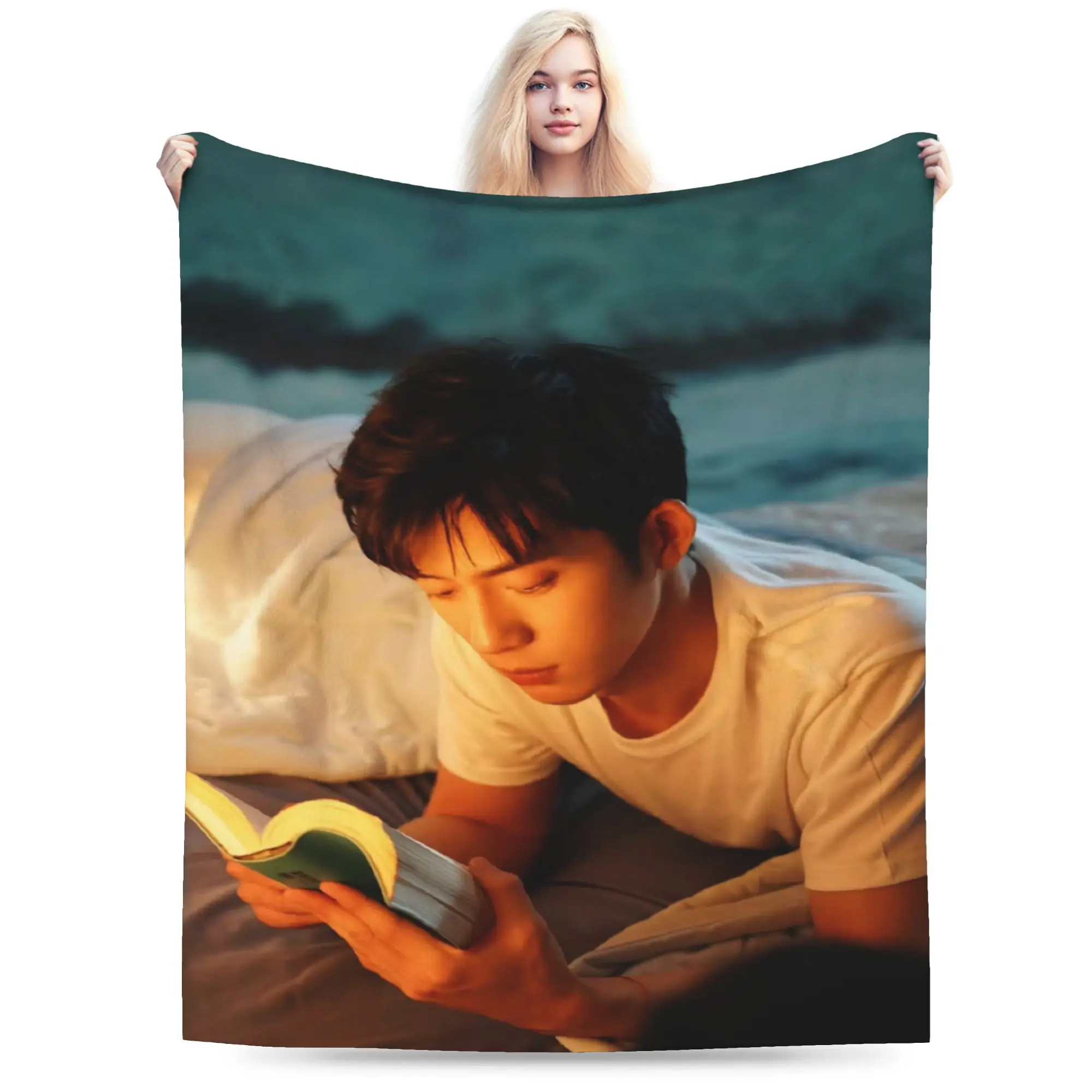 The Early Spring jing boran Blankets Flannel  Relax Ultra-Soft Throw Blankets for Bed Rug Piece