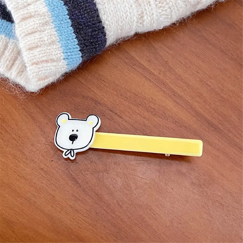 Elegant Plastic Dog Duckbill Clip Dots Star Cartoon Hair Clip Headwear Bangs Side Clip Animal Hairpin Daily