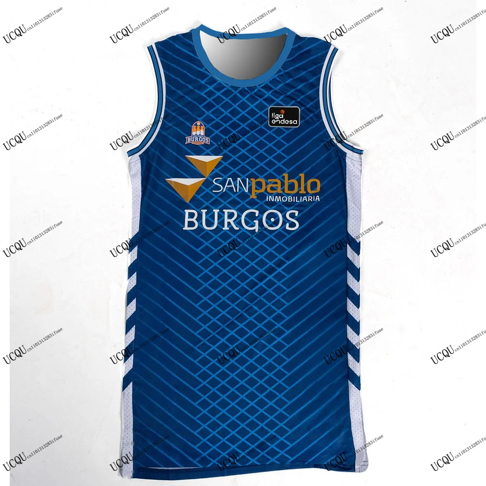 San Pablo Burgos España ACB 2025-26 Nueva llegada camiseta de baloncesto camisetas impresas en 3D Casual local visitante adultos niños chalecos gran oferta