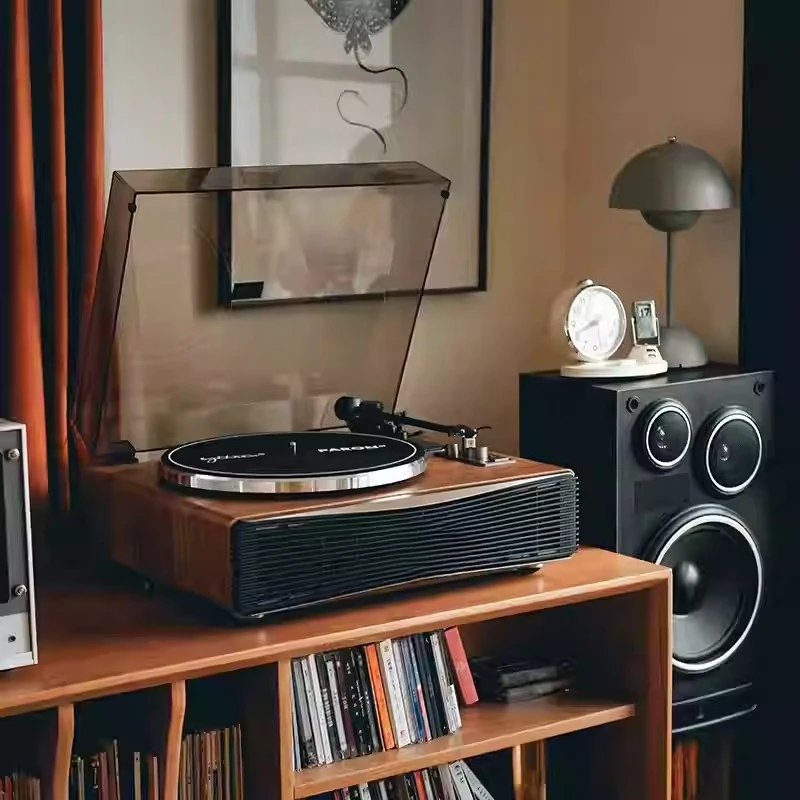 Retro Style Vinyl Record Player Built-in Bluetooth Vintage LP Turntable Audio Phonograph