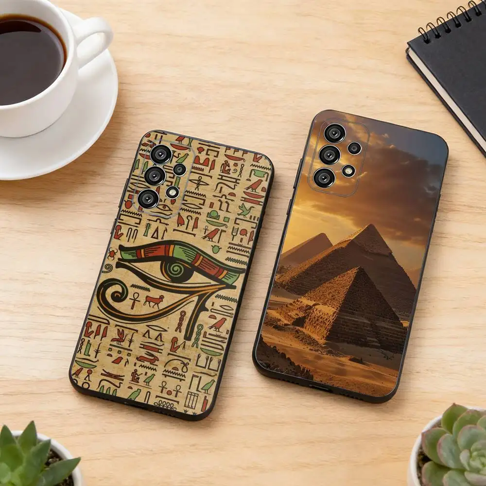 A-Art Ancient E-Egypt Phone Case For Samsung S25,S24,S21,S22,S23,S30,Ultra,S20,Plus,Fe,Lite,Note,10,Black Cover