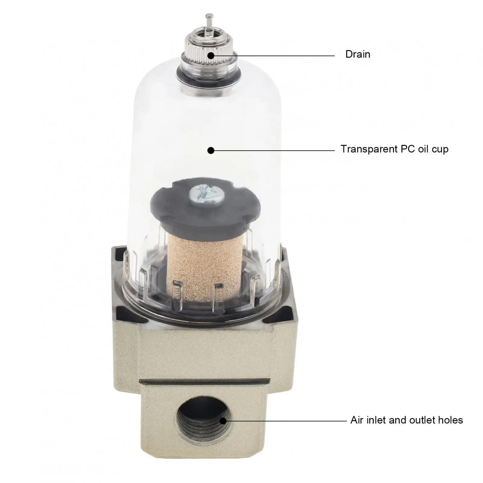 Oil Can Filter with 8pcs Connector Tubes Universal Mini Engine Baffled Oil Separator Oil Catch Reservoir Can Tank - view 3