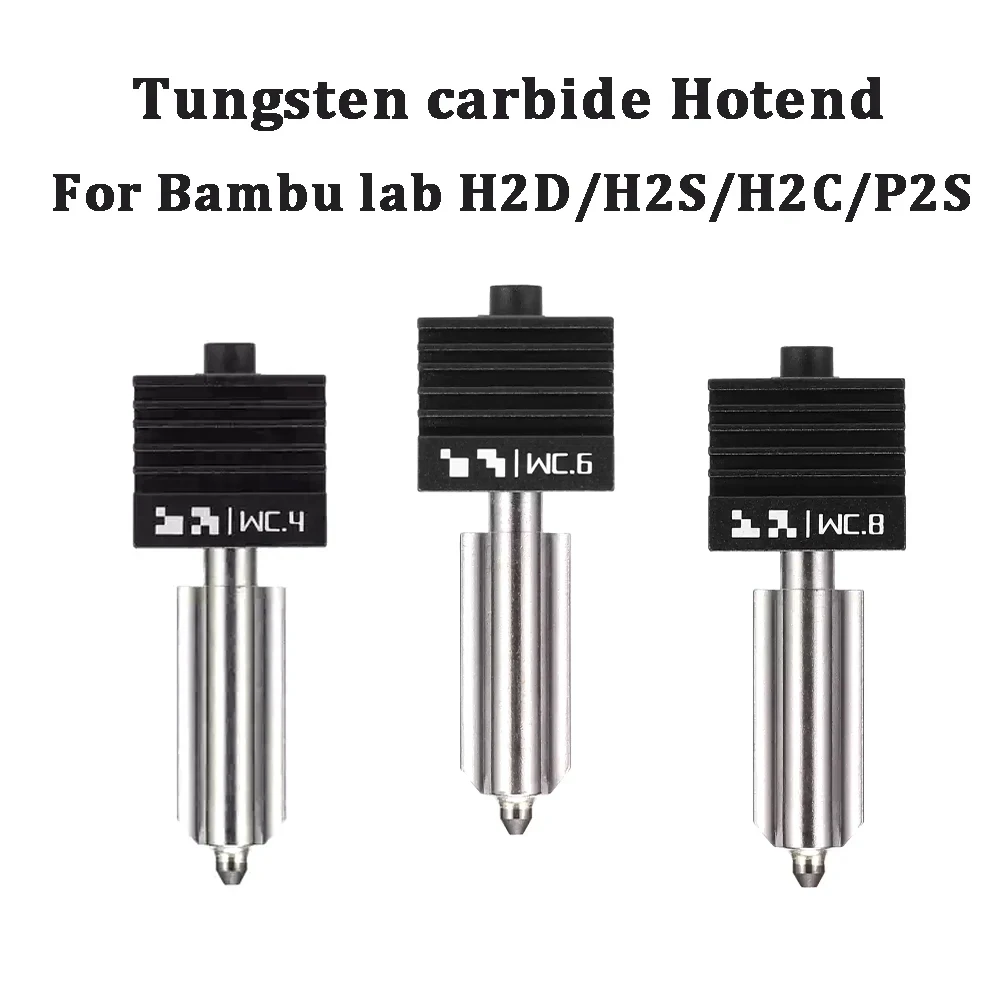 

Original Hotend P2S For Bambu Lab H2C Hotend H2S H2D Hotend Tungsten carbide 0.4/0.6/0.8mm Nozzle Hotend For P2S A1/A1 mini