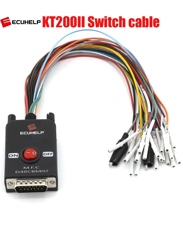 Kabel przełączający ECUHELP KT200II do programatora ECUHELP KT200 KT200II OBD2, do samochodów osobowych i ciężarowych przez OBD / na stojaku / w bagażniku Jtag (Multifunction Cable) — Zdjęcie 2 z 2