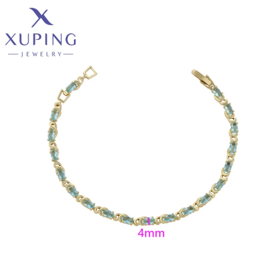 Xuping Jewelry Trendy Exquisite Elegant Women\'s Bracelet Light Gold Color Birthday Christmas Gifts X001000381