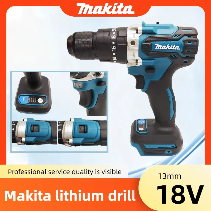 

Аккумуляторная ударная дрель-шуруповерт Makita DDF487 13 мм, бесщеточная, 18 В, литиевая, с высоким крутящим моментом