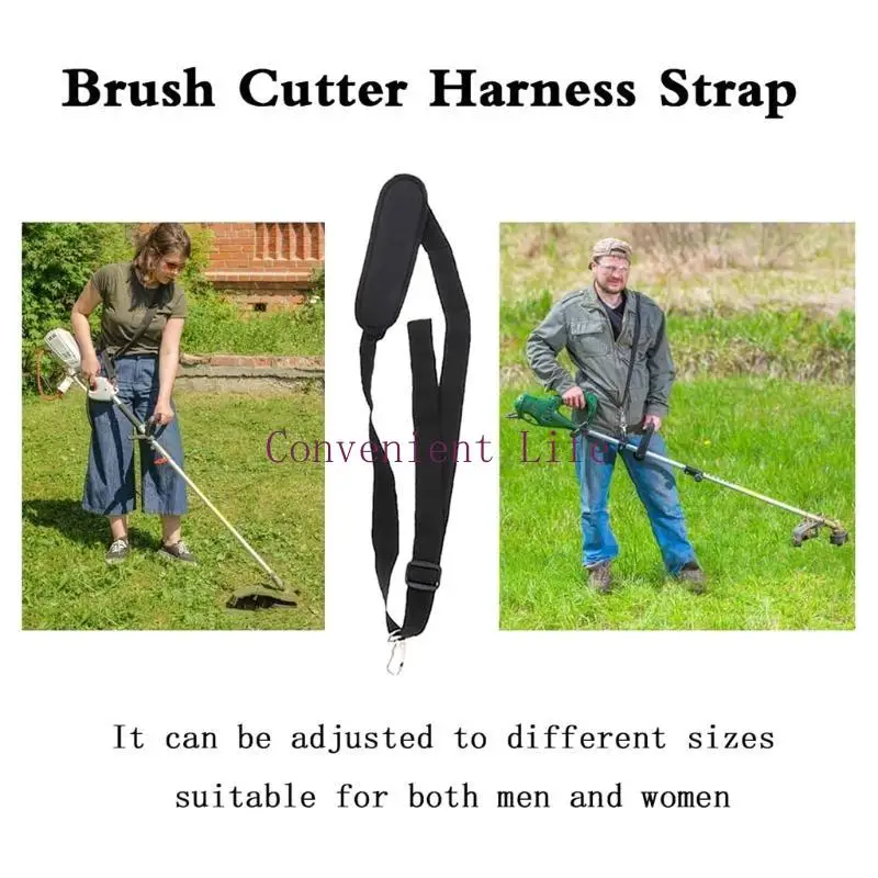 

L1EE Universal Black Shoulder Harness Strap String Trimmer Single Shoulder Pad Strap Quick Release for Trimmer