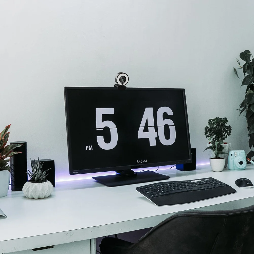 

2K 5Mp Live Streaming Webcam 360° Adjustable Ring Light High-Definition Computer Camera With Mic Multifunctional Meeting Live