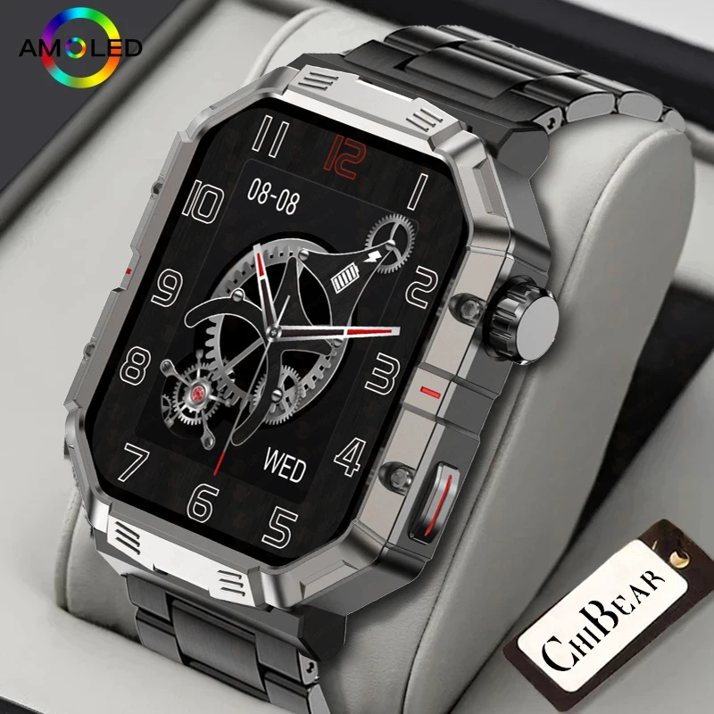 

2023 New Smart Watch Heart Rate Blood Oxygen Compass 2.02 inch Waterproof Sports Watch AI Voice Bluetooth Call Smartwatch Men