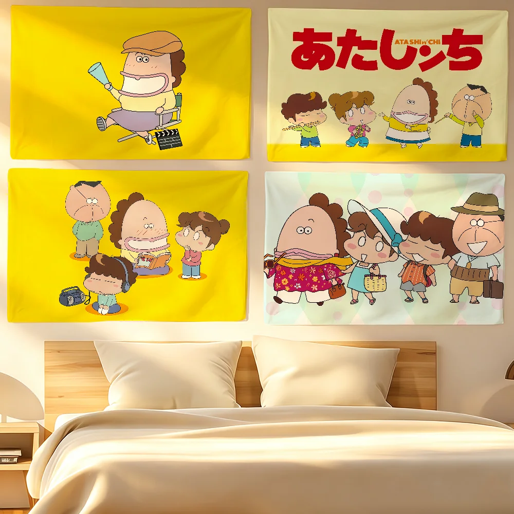 Comic A-Atashin C-Chi Flag Tapestries Halloween For Classroom Dormitory Camping Picnic Party Cheering Home Indoor Outdoor Decor
