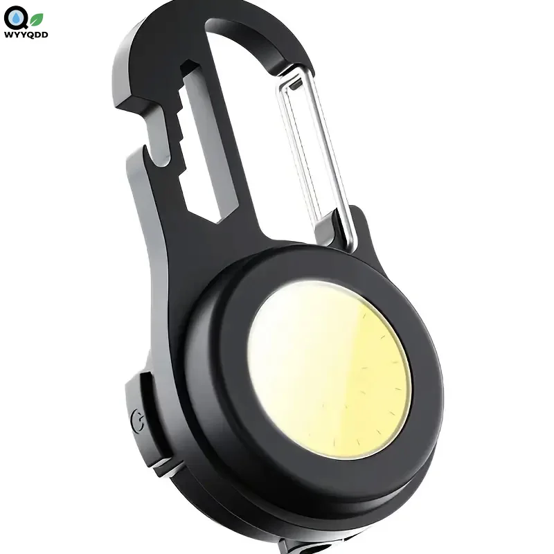 

1PC Super Mini Luminous Rechargeable LED Lamp Multifunction Keyring Type-c Charging Strong Light Outdoor Portable Flashlight