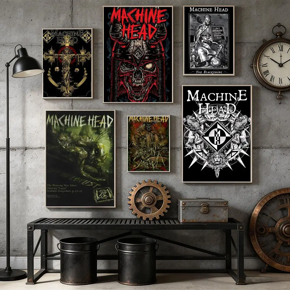 M-MACHINE H-HEAD Poster Wall Art HD Print Gift For Metal & Hardcore Rock Fans Decorative Wall Art for Bedrooms and Dorms