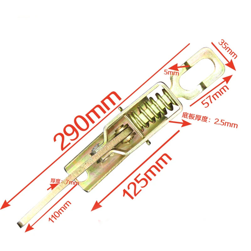 Guangluo 1pcs Heavy Metal Toggle Hasp Toolbox Mechanical Truck Compartment Spring Hook Fence Half Hanging For Pickup