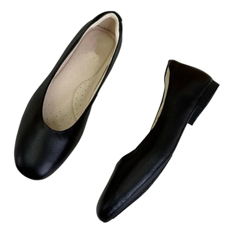 

Withered British Fashion Commuting Casual Flat Loafers Retro Elegant Lightweight Comfortable Flat Shoes Ballet Shoes Women