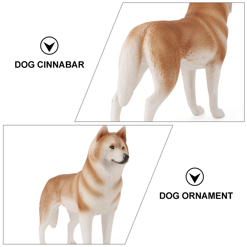 

2pcs Simulated Dog Desktop Decoration Fine Detail Educational For Children Husky Animal Ornament Fake Dog Skill Development Gift
