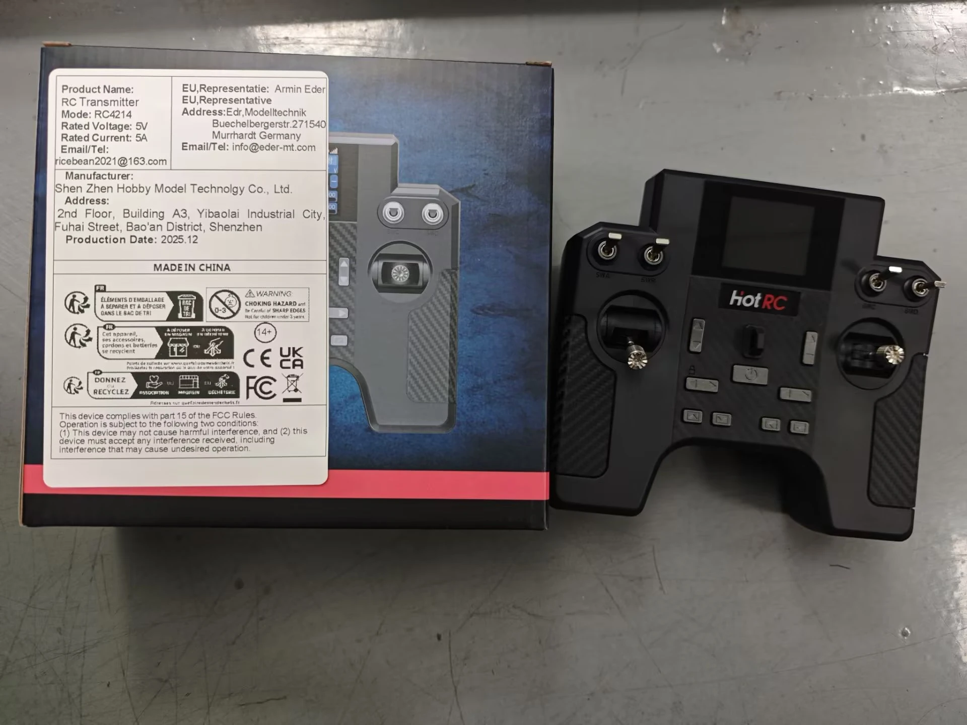 HOTRC HT-8A Transmitter 8CH Radio Controller Cruise Control Gyroscope 300M with F-08A Receiver For Model Aircraft Car Boat