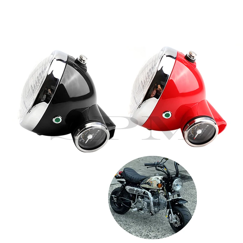 

Retro Lighthouse Motorcycle Headlamp Headlight Assembly Belt Oil Meter Fit for Z50 Little Monkey Small Motorcycle Accessories