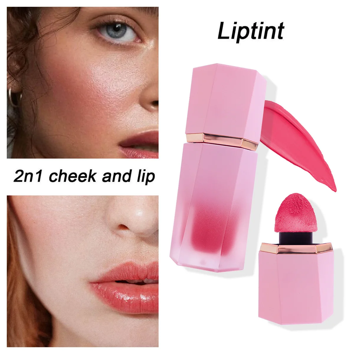 

5pcs Liquid Blush Lip Tint 2 in 1 Pigment Korean Liquid Cheek Blush Cruelty Free Vegan Private Label Makeup Wholesale Vendors