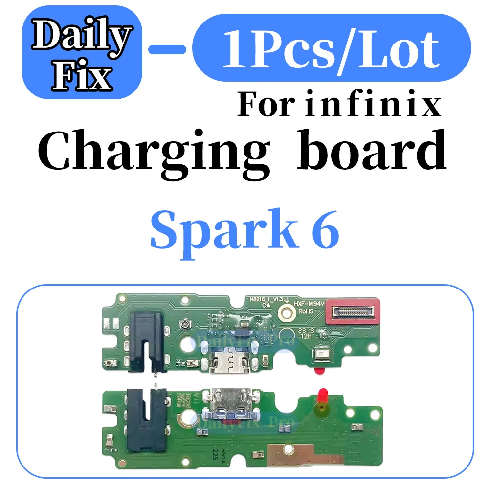 1PCS For Infinix Spark 6 Phone Tail Plug Charging Small Board USB Port Replacement Repair