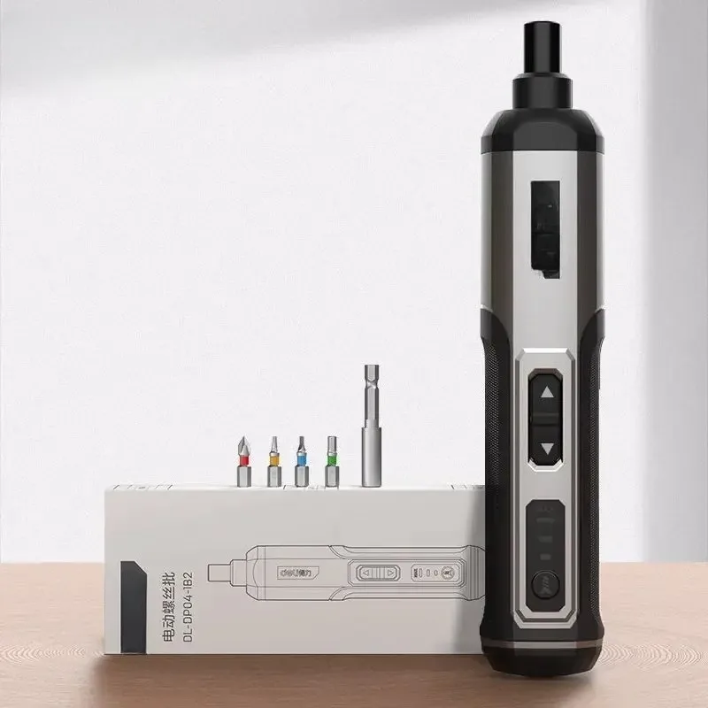 

Household Portable Electric Screwdriver, Cordless Lithium Battery 4V 3-speed Torque Adjustment, Long Battery Life Maintenance