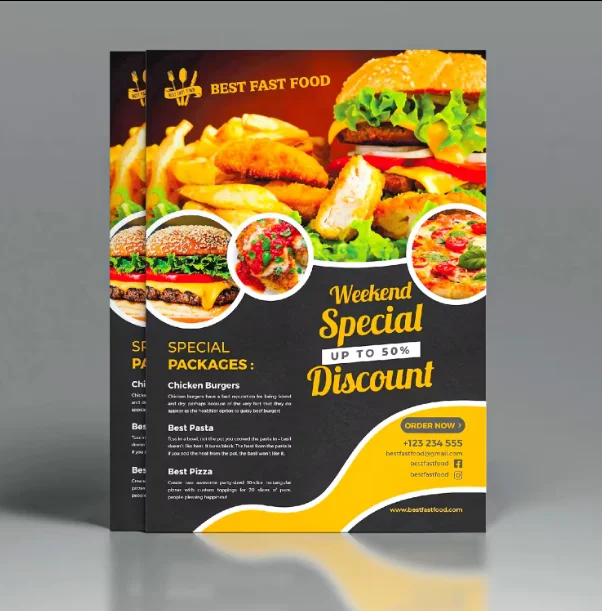 200pcs 157g Customized menu advertising brochure double-sided color printing A5/A6 size catalog business