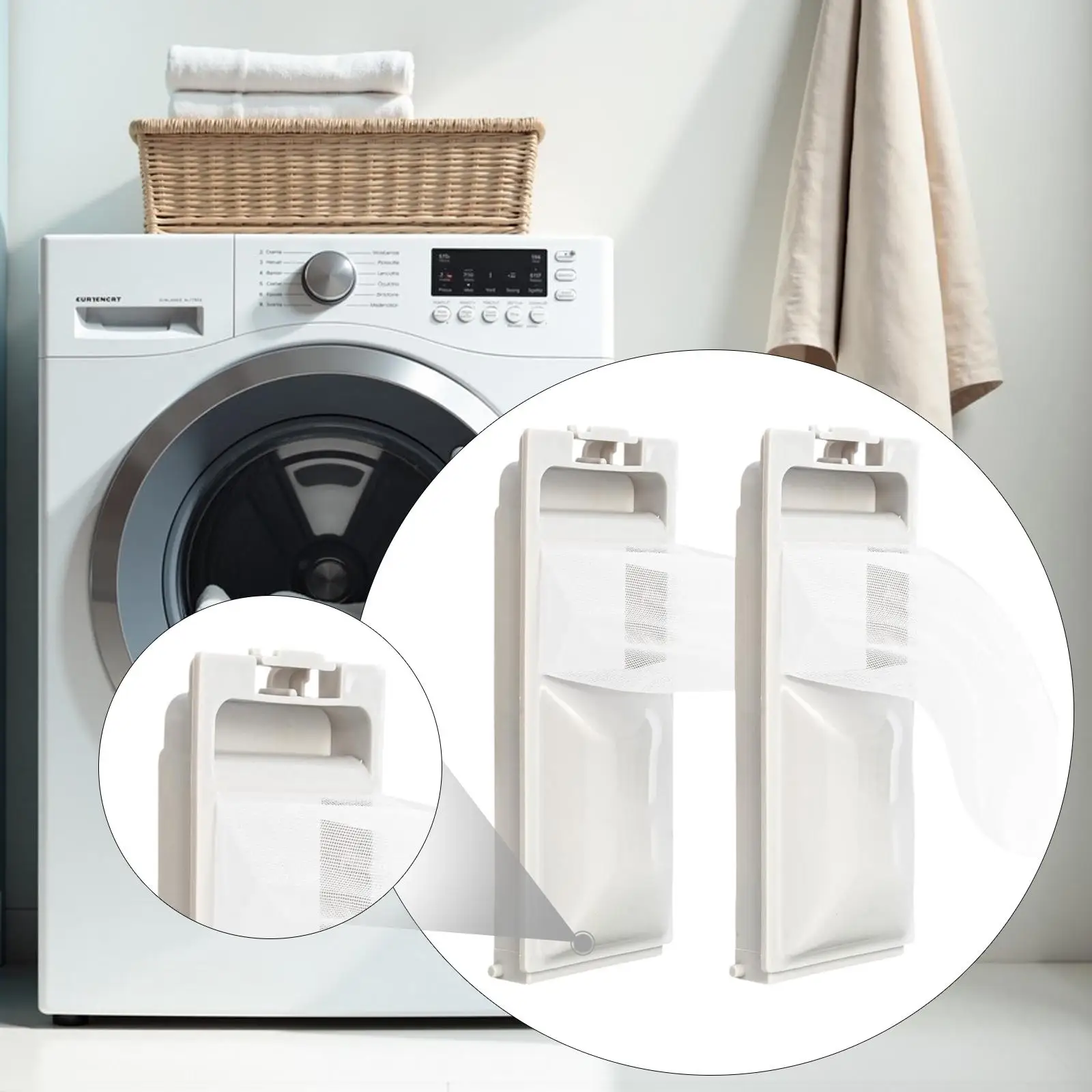 2 Pieces Waste Parts Washing Machine Garbage Net Easy Installation Washer Garbage Removal Net for Jw-c45D