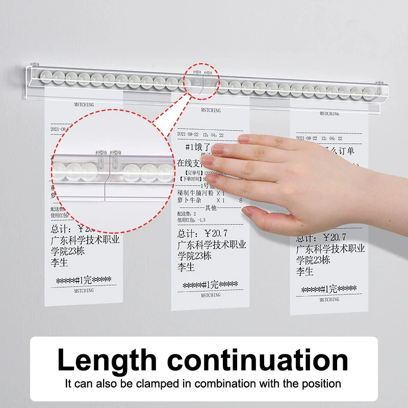1/2Pcs 30/40/50CM Kitchen Takeaway Order Organizer Ticket Holder PVC Takeout Orders Restaurant Tickets Rack For Cafes Pubs