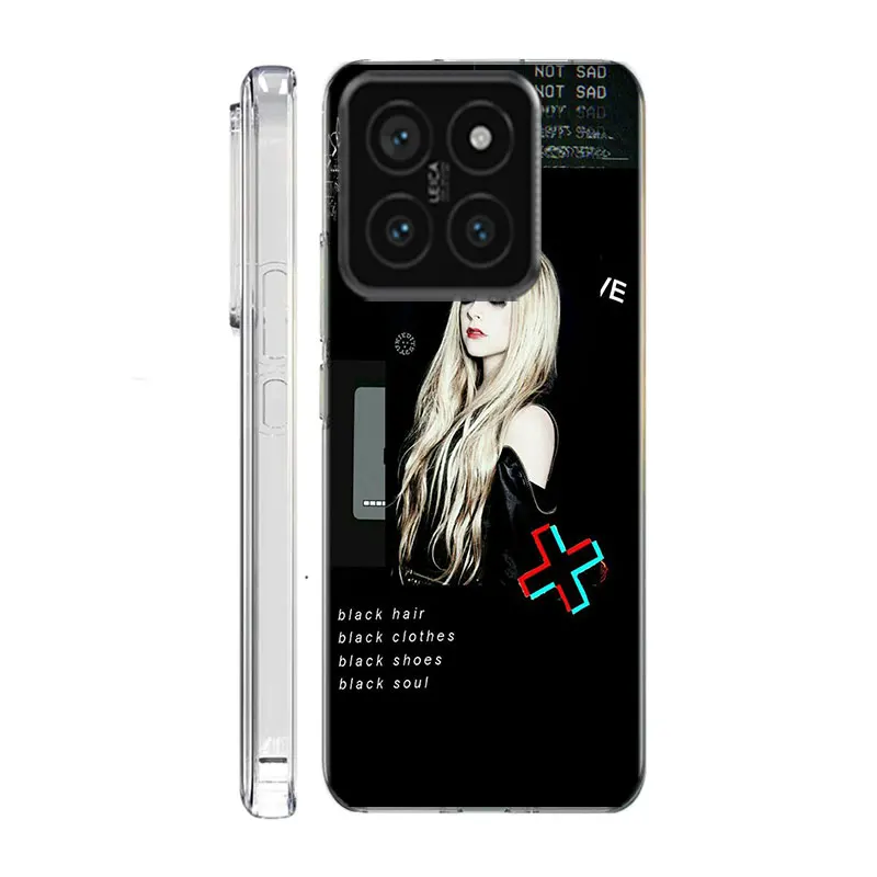 Singer Avril Lavigne Clear Phone Case For Xiaomi Poco F6 F5 X7 X6 Pro F3 X5 X4 NFC F4 X3 GT M5 M5S M4 M3 Pro F2 F1 Cover Coque H