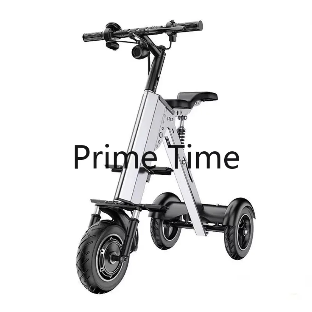 350W Lightweight folding electric scooter two parents and children,fashionable portable mini three-wheeled scooter with children