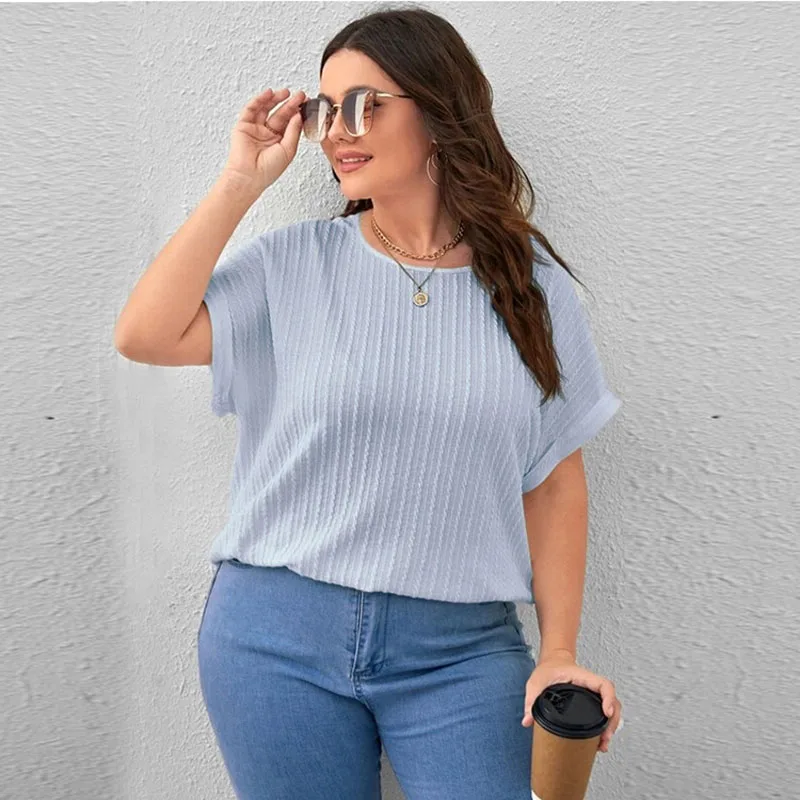 Women's clothing Fashion women's 2026 summer new item solid color short sleeved T-shirt from Europe and America t-shirts T-shirt