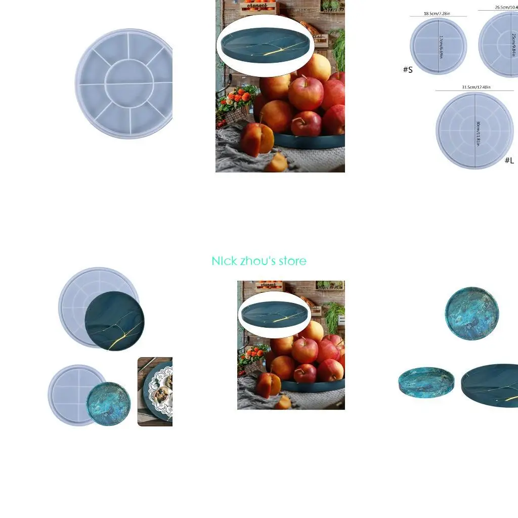 

E15E DIY Crafts Fruit Plate Mould Handmade Ashtray Mold Handmade Casting Mold