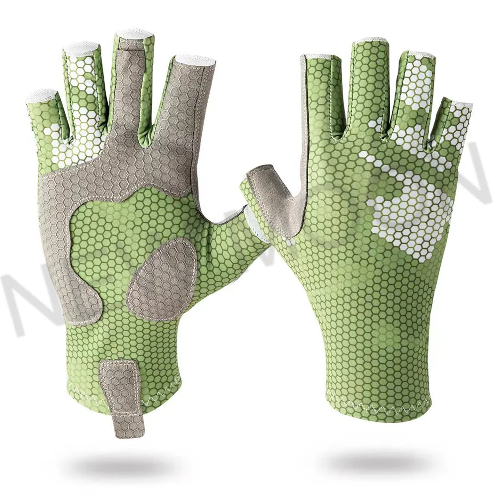 Customized Microfiber Technology Fingerless Half Finger Gardening Gloves Sun Protection Fishing Sun Protection Gloves