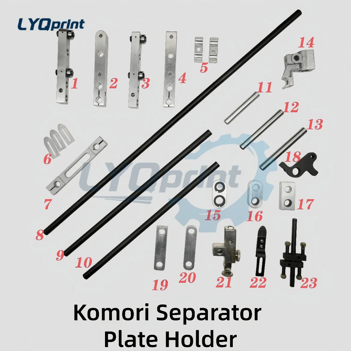 Komori L40 LS40 Feeder Connecting Rod Hollow Rod Separator Plate Holder Printing Machine Parts