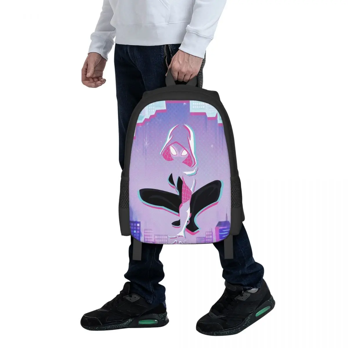 Spider-Gwen 1 Student Backpack School Bag Hiking Travel Daypack for Boys Girls Fashion Bookbag Shoulder Bags