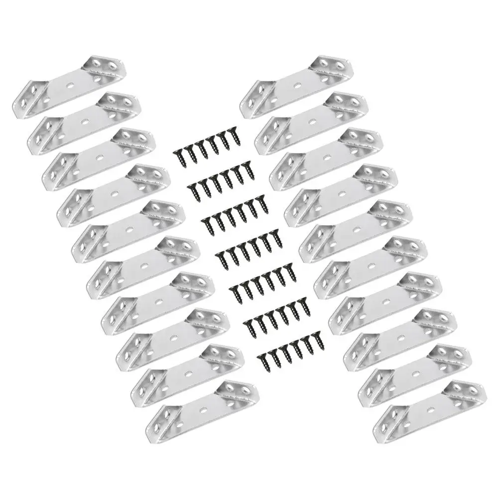 

1Set Stainless Steel Corner Bracket Set for Cabinets Furniture Countertops Shelves Wood DIY Projects Heavy Duty Angle Support