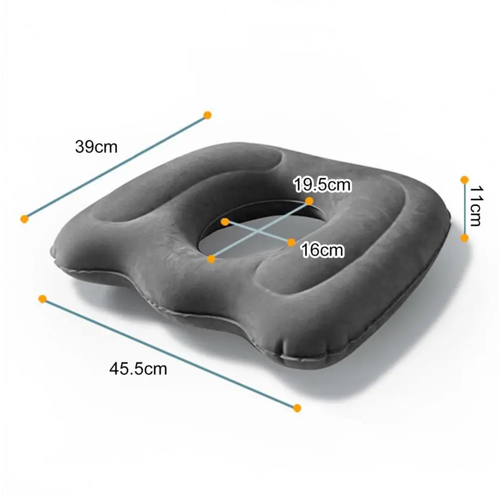 Pregnancy Coccyx Cushion Anti-decubitus Cushion for Hemorrhoids Comfortable Flocked Buttock Support for Home Office Seating