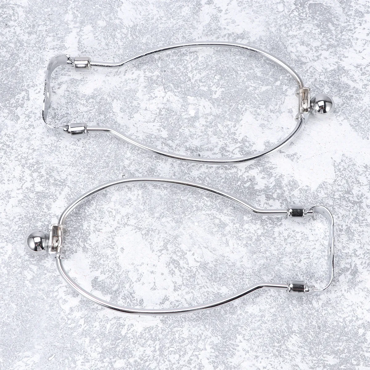 2Pcs Chrome Plated Horn Lamp Harp Bracket for Table Floor Lamps Iron Construction Detachable Easy Install Home Office Decor 8