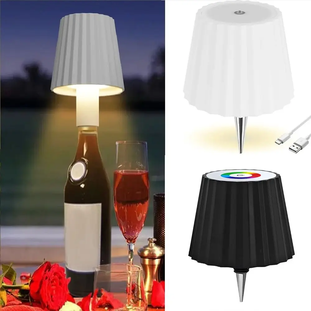 

Reading Wireless Bottle Table Lamp Liquor Bottles RGB Breathing Light Mode Wireless Bottle Light USB Rechargeable