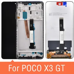 6.6'' Display For Xiaomi POCO X3 GT 21061110AG LCD Touch Screen Digitizer Assembly New POCO X3GT Replacement With Frame