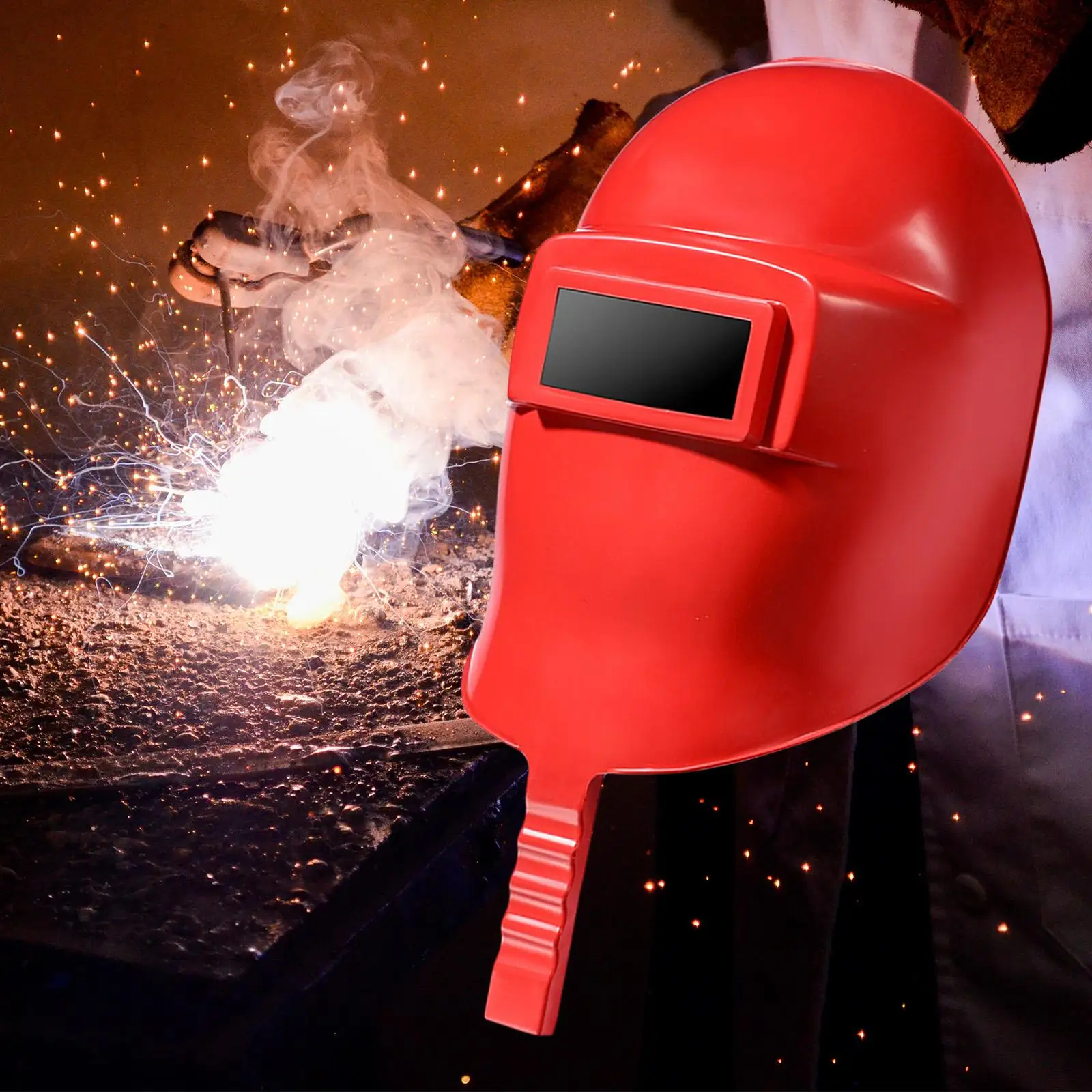 Handheld Welding Face Cover Heat Resistant Portable Shell Grinding Face Protector Welder for Working Helmet Welding