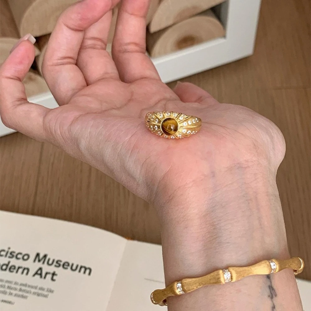 

Gothic Tiger’s Eye Talisman Ring - For Financial Protection, Courage & Root Chakra Stability in Uncertain Times