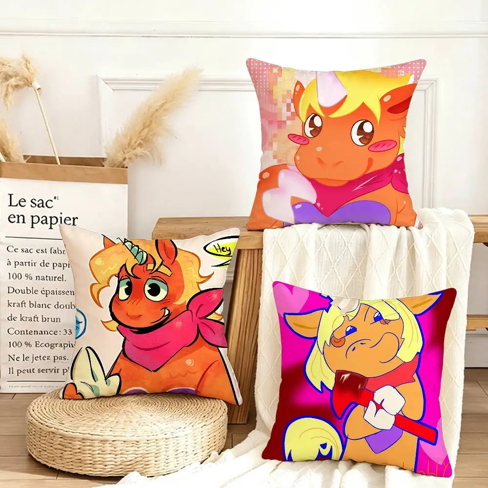 Buddy The Unicorn  Various Sizes Square Pillow Case For Car Home Bedchamber Decor