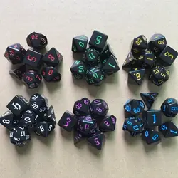 Juego de dados poliédricos para TRPG DND, dados de mesa D12 D20, 7 unidades por juego, regalo