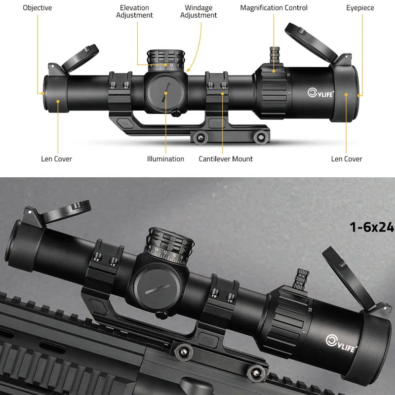 

EagleTalon LPVO Rifle Scope with 30mm Cantilever Mount Illuminated BDC Reticle for .223/5.56 and .308/7.62