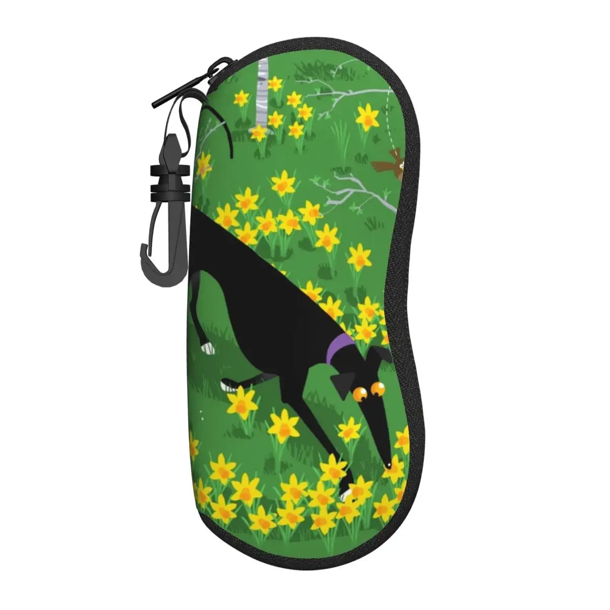 Daffodil Hound Glasses Case Waterproof Accessories Greyhound Whippet Lurcher Dog Eyewear Storage Box Protector Glasses Box