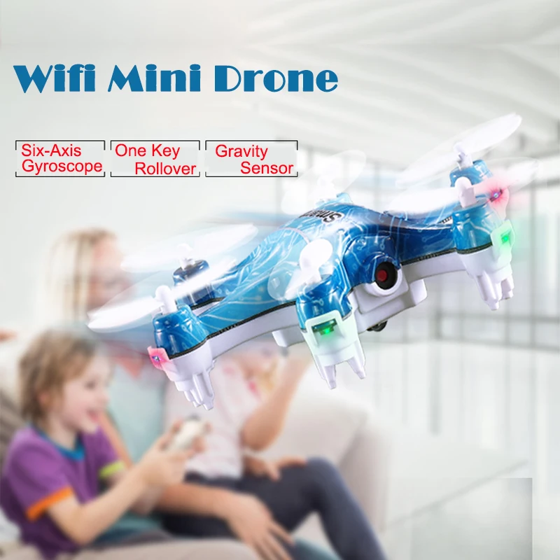 Mini RC Drone with HD WIFI FPV Camera Remote Control 4CH 3D Flips Novelty Mini Drone Toys for Children