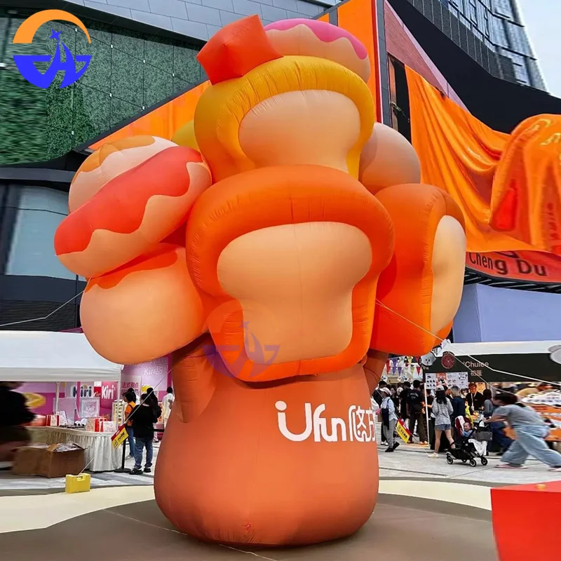 Custom Inflatable Cartoon Baobab, Toast & Donut Models Decorative Props for Outdoor Malls & Scenic Spots