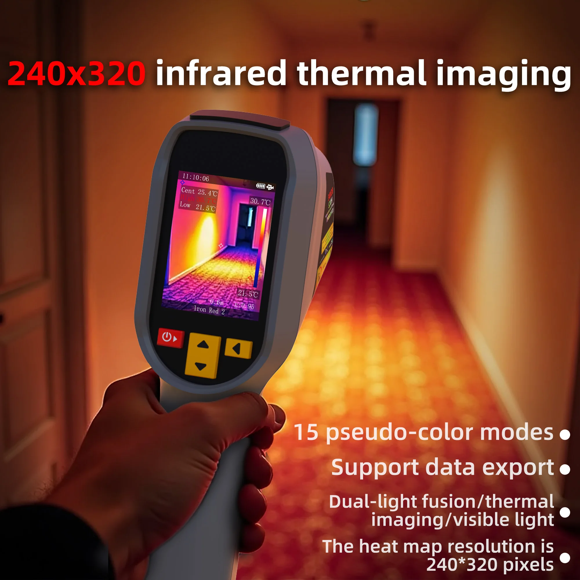 BSIDE 240 x 320 IR-Auflösung Wärmebildkamera, tragbares Handgerät mit HD-Display für elektrische Inspektion