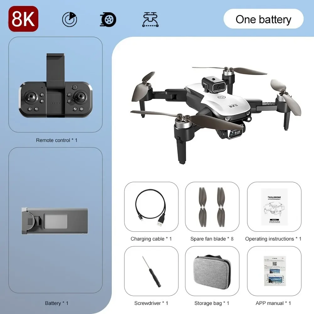 

2024 Brushless Drone 4k Profesional 8K HD Dual Camera Obstacle Avoidance Aerial Photography Foldable Quadcopter Flying 25Min