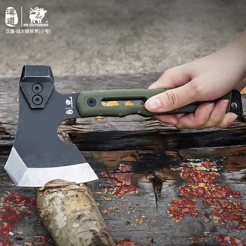 HX OUTDOORS Taktyczny topór Tomahawk Narzędzie outdoorowe ze stali nierdzewnej, ostrza myśliwskie Camping Survival Axes Narzędzia ręczne Topór